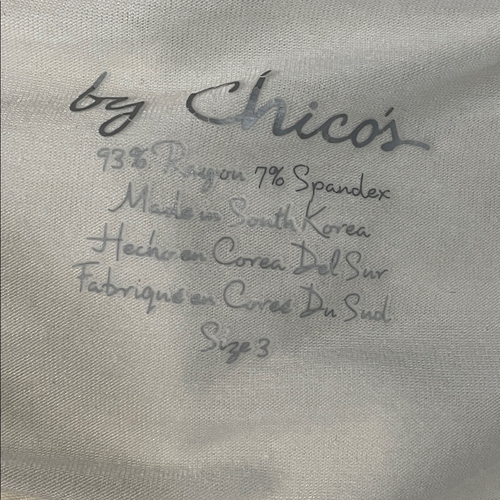 Chico's Classic Cream Long Sleeve Top - Picture 4 of 4